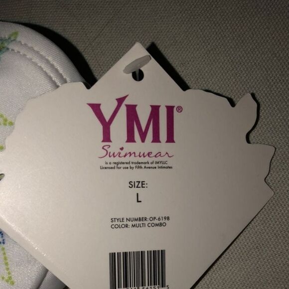 Women's White and Blue Swimsuit - Picture 5 of 5